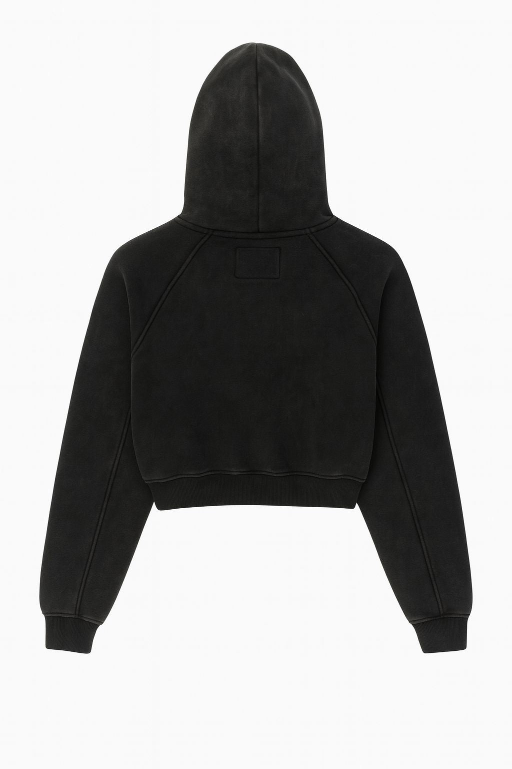 Swagger London Cropped Zip Hoodie – Washed Black
